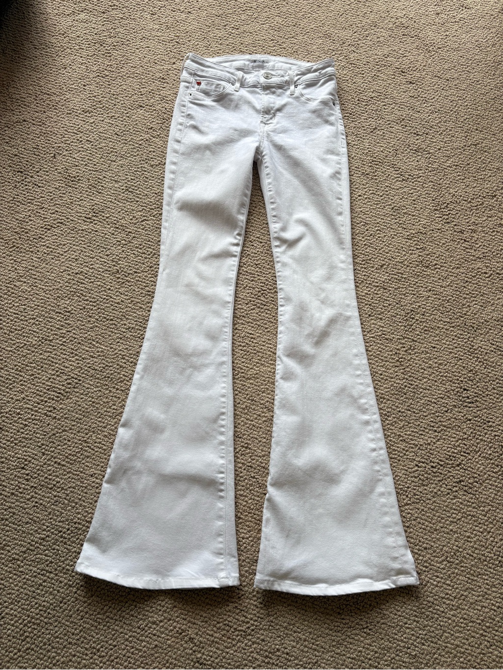 Hudson Jeans White Women's Wide-Leg Flare Jeans